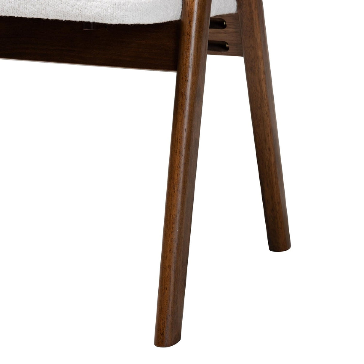 Modern European furniture - White Boucle Curved Dining Chairs 2 - www.oroa.com