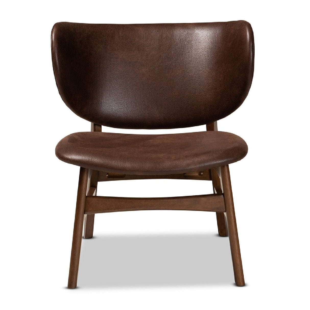 Modern European furniture - Brown Leather Effect Accent Chair - www.oroa.com