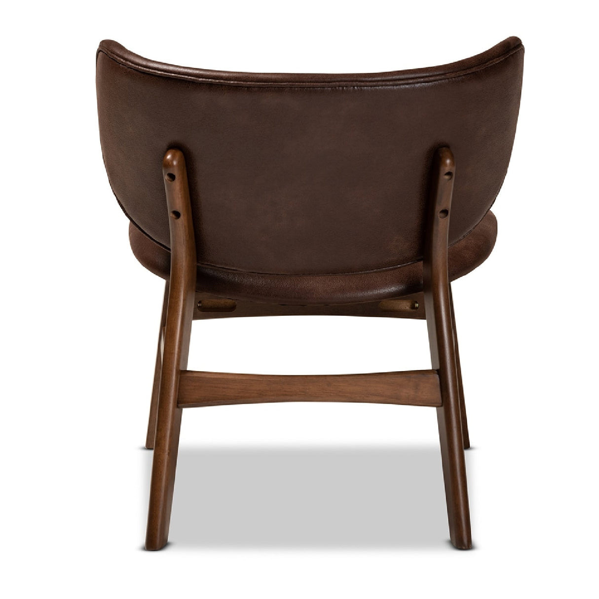 Modern European furniture - Brown Leather Effect Accent Chair - www.oroa.com