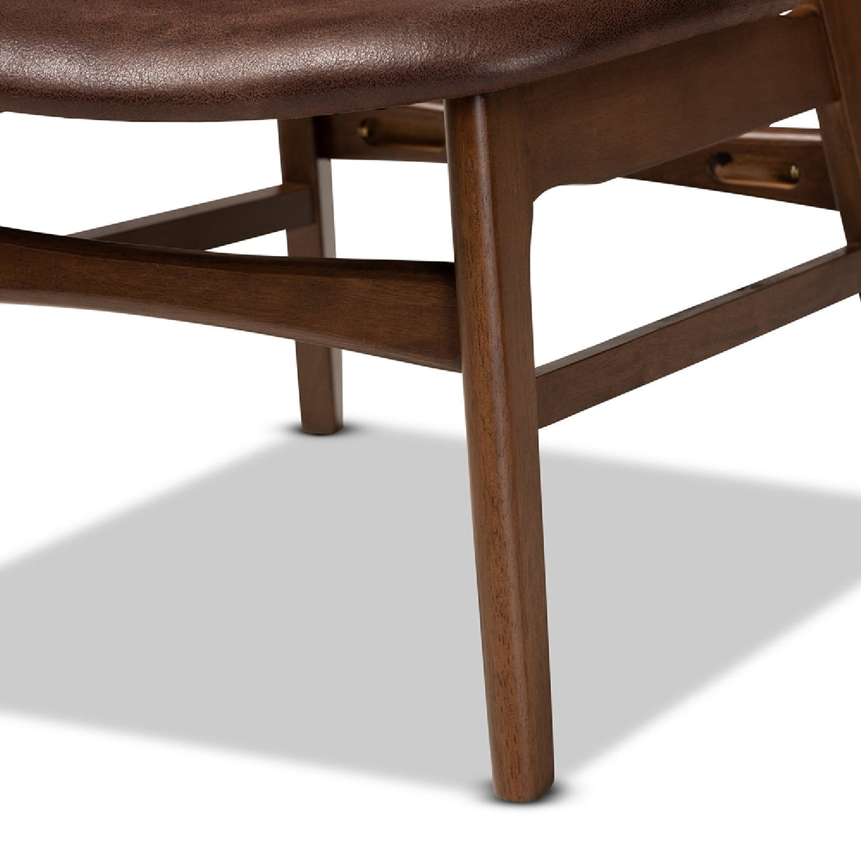 Modern European furniture - Brown Leather Effect Accent Chair - www.oroa.com