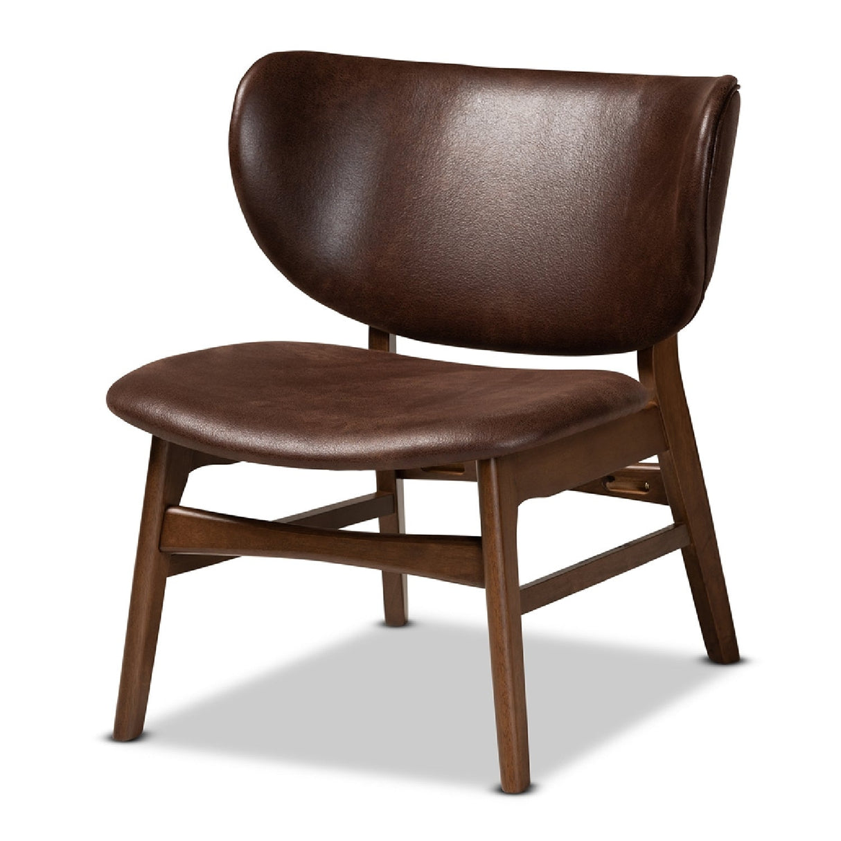 Modern European furniture - Brown Leather Effect Accent Chair - www.oroa.com
