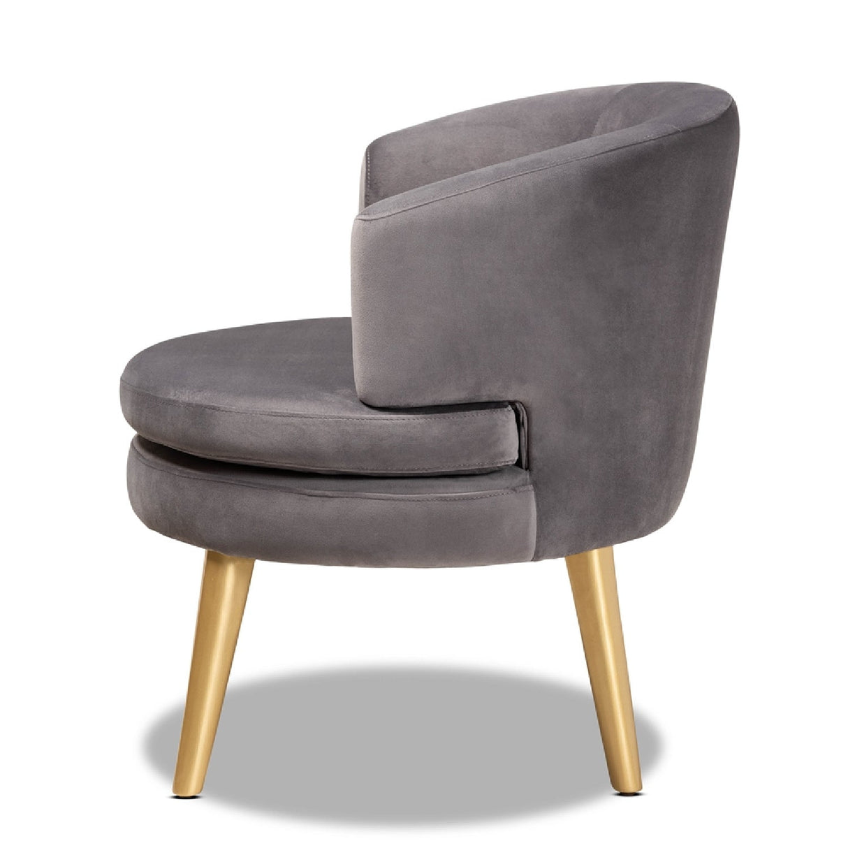 Modern European furniture - Round Velvet Accent Chair - www.oroa.com