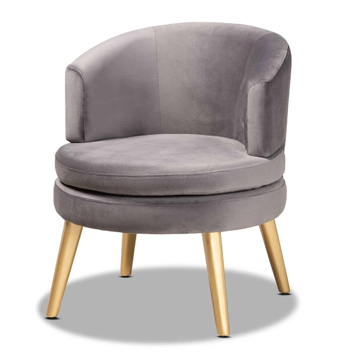 Modern European furniture - Round Velvet Accent Chair - www.oroa.com
