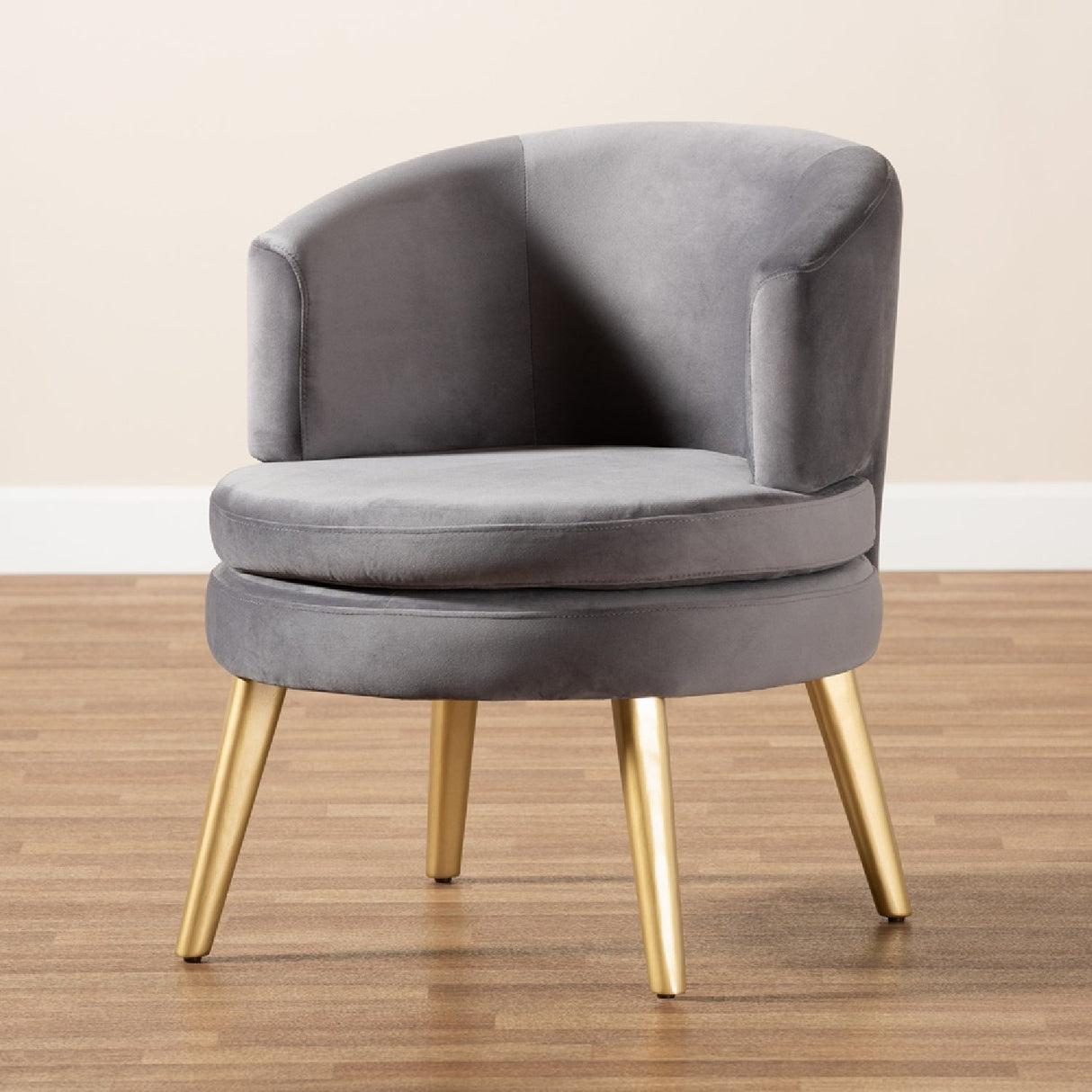 Modern European furniture - Round Velvet Accent Chair - www.oroa.com