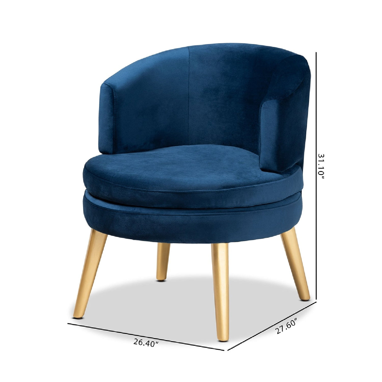 Modern European furniture - Round Velvet Accent Chair - www.oroa.com