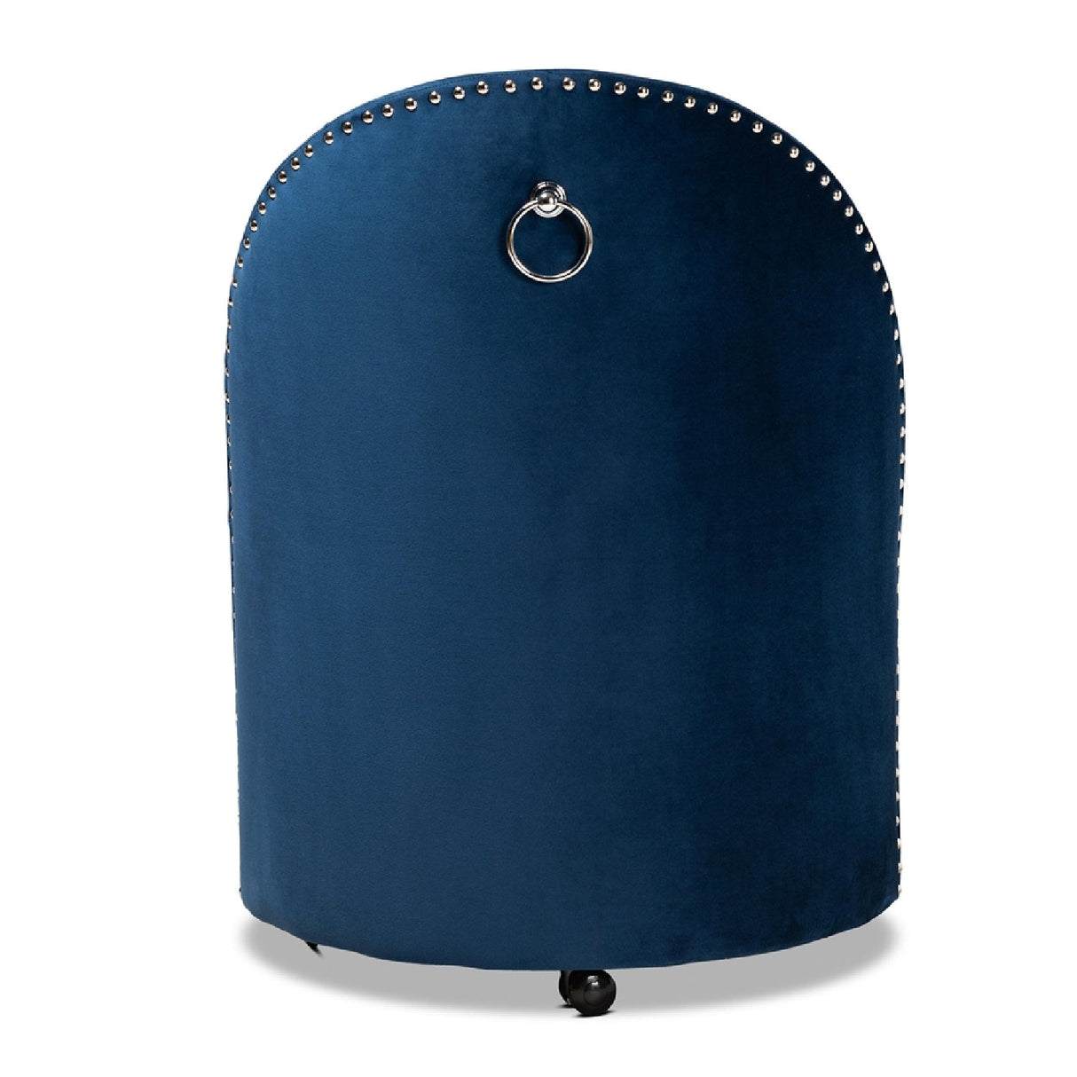 Modern European furniture - Studded Velvet Rolling Accent Chair - www.oroa.com