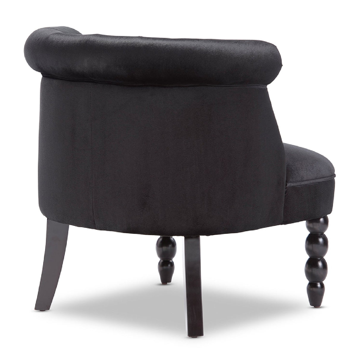 Modern European furniture - Black Velvet Vanity Accent Chair - www.oroa.com | Oroa.com