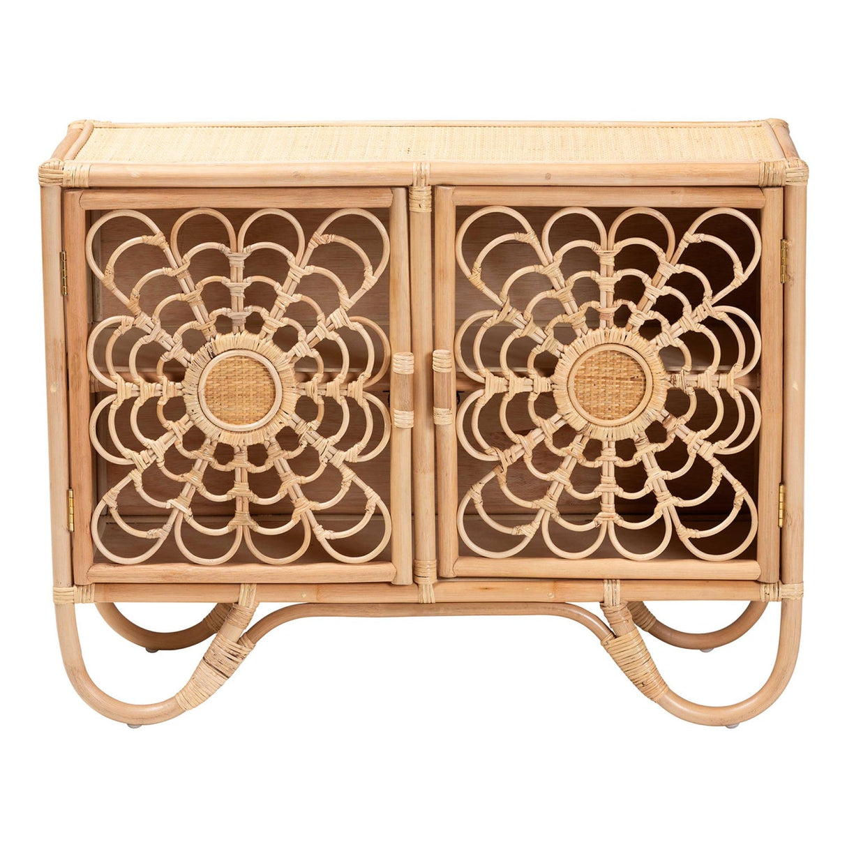 Modern European furniture - Floral Woven 2 Door Cabinet - www.oroa.com