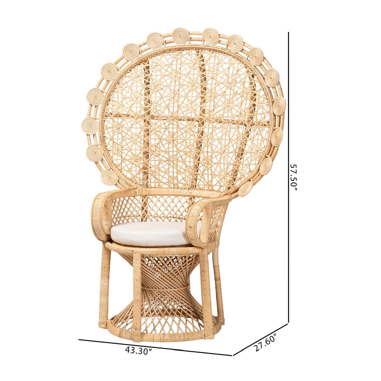 Modern European furniture - Modern Boho Peacock Accent Chair - www.oroa.com