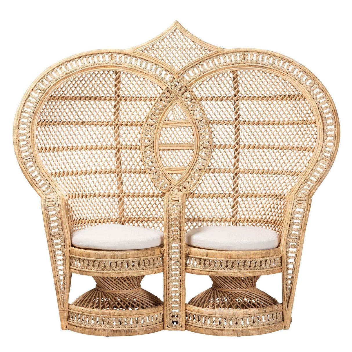 Modern European furniture - 2 Seater Rattan Peacock Chair - www.oroa.com