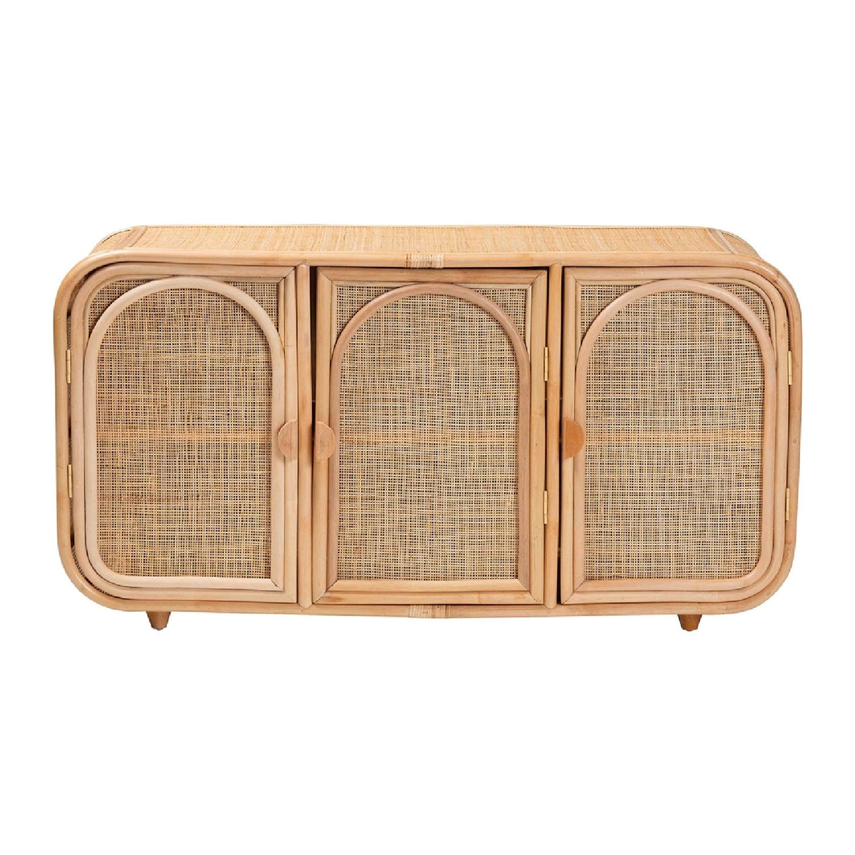 Modern European furniture - Handcrafted Rattan 3 Door Cabinet - www.oroa.com