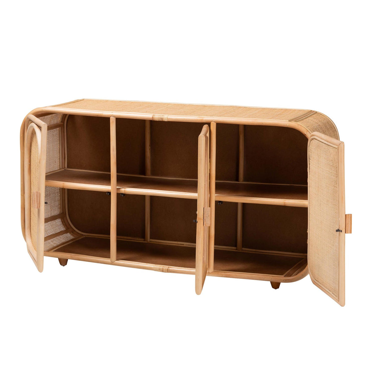 Modern European furniture - Handcrafted Rattan 3 Door Cabinet - www.oroa.com