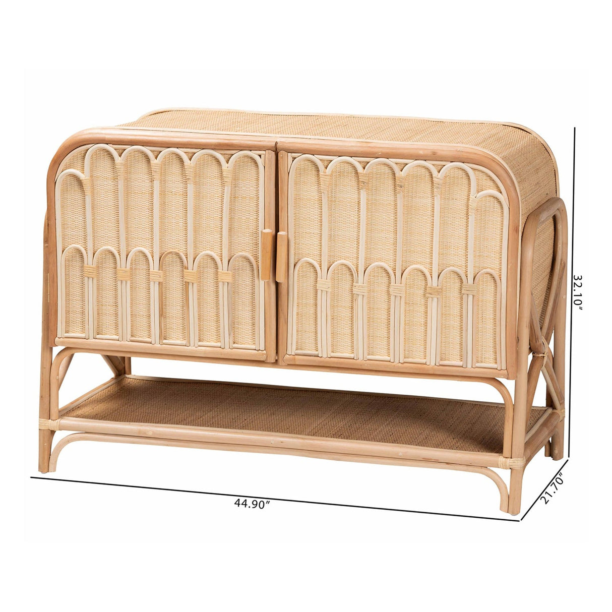 Modern European furniture - Curled Rattan Pole Cabinet - www.oroa.com