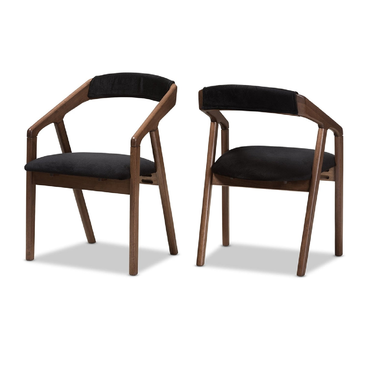 Modern European furniture - Black Velvet Dining Chairs 2 - www.oroa.com