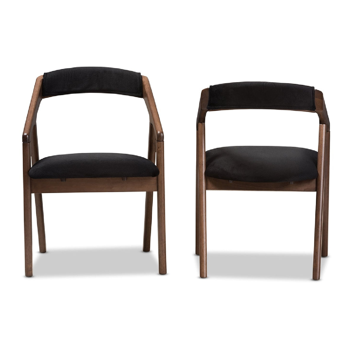 Black Velvet Dining Chairs 2 | Bali Loom Wendy | Oroa.com