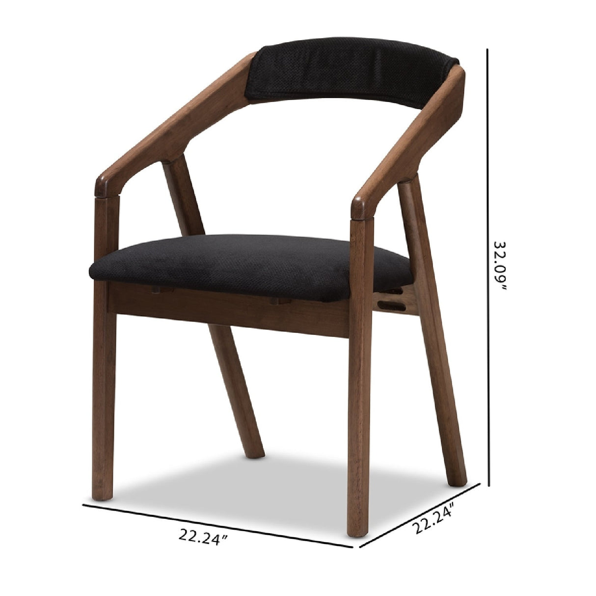 Black Velvet Dining Chairs 2 | Bali Loom Wendy | Oroa.com