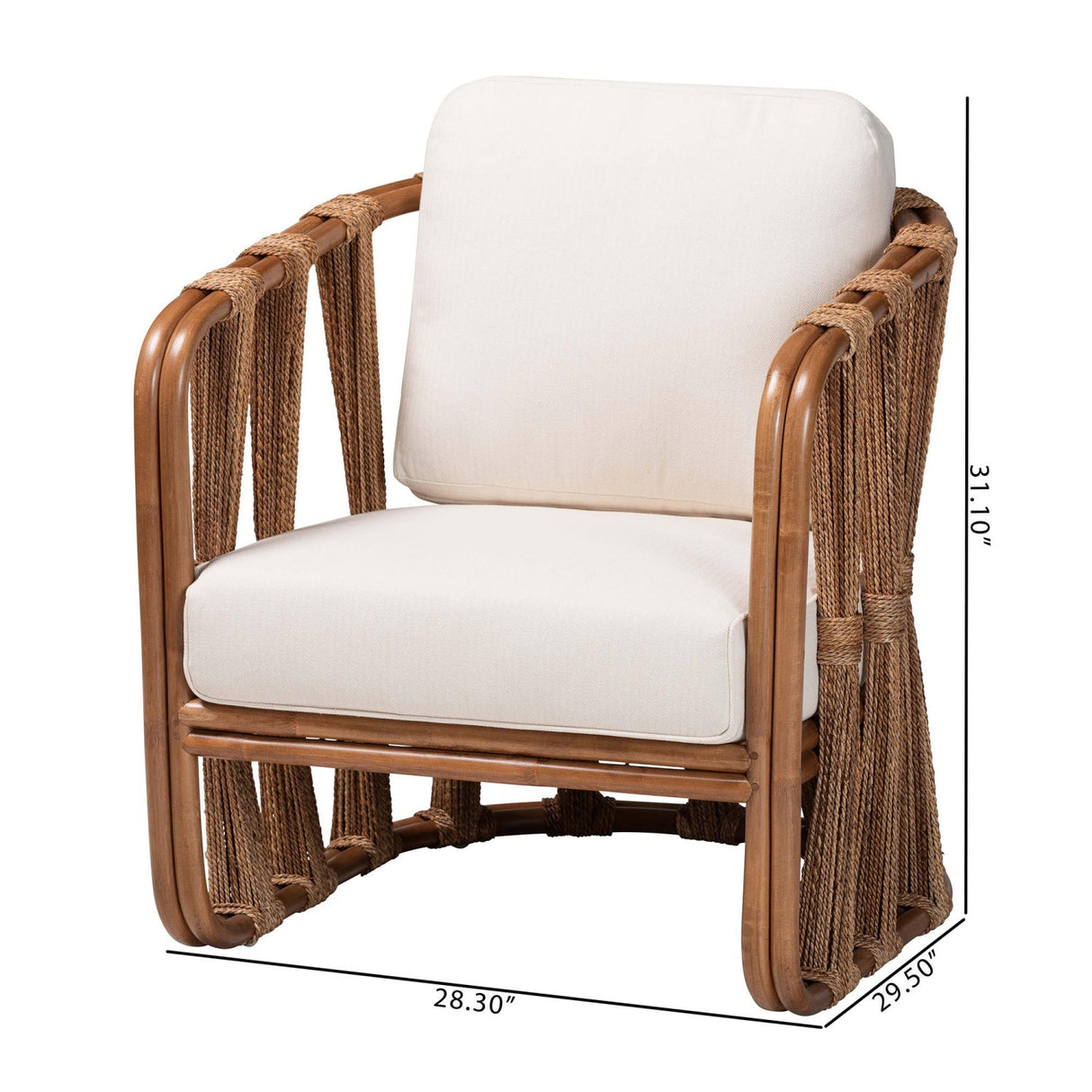 Modern European furniture - Woven Seagrass Accent Chair - www.oroa.com