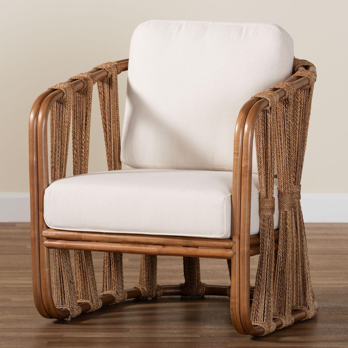 Modern European furniture - Woven Seagrass Accent Chair - www.oroa.com
