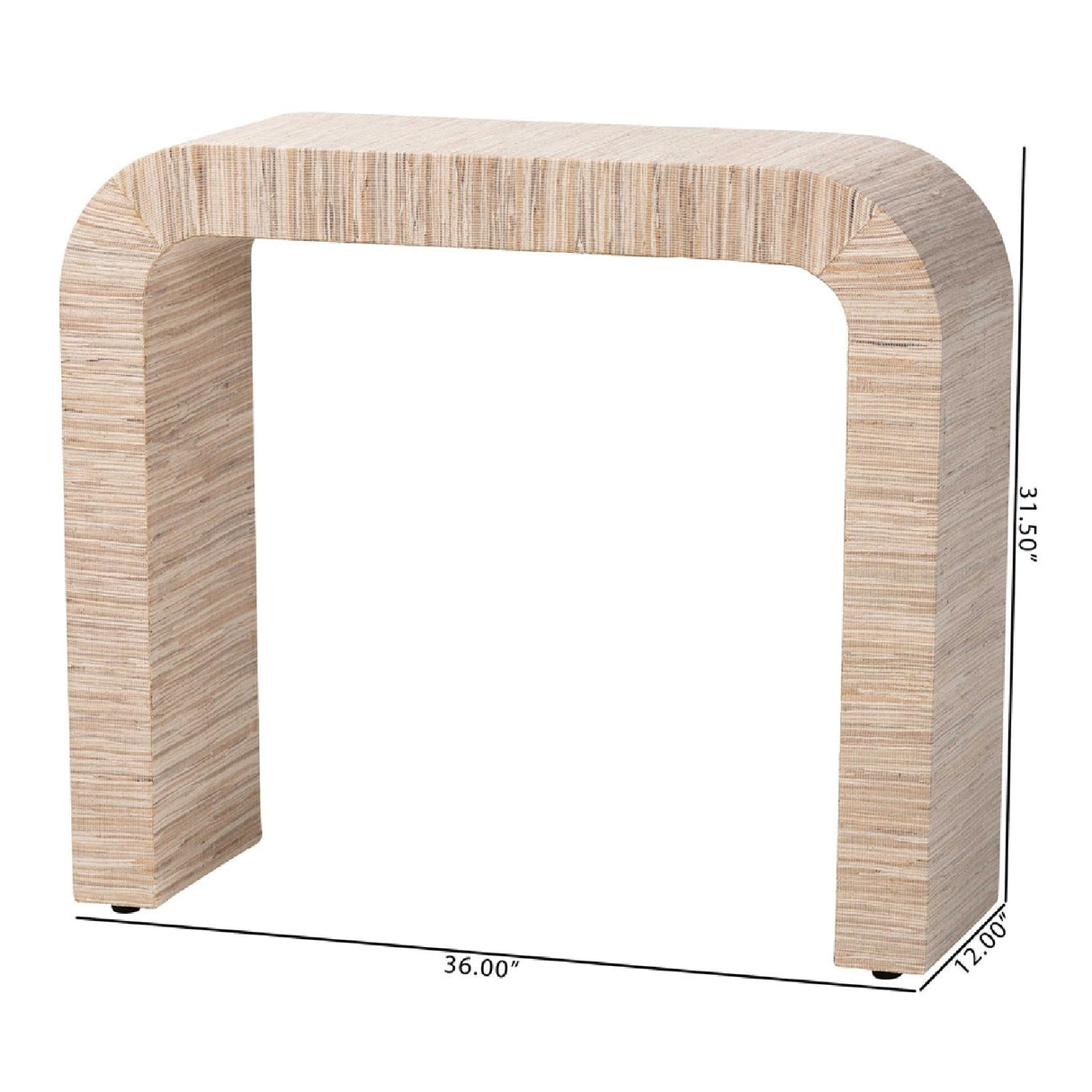 Woven Grasscloth Console Table | Bali Loom Yarelie | Oroa.com