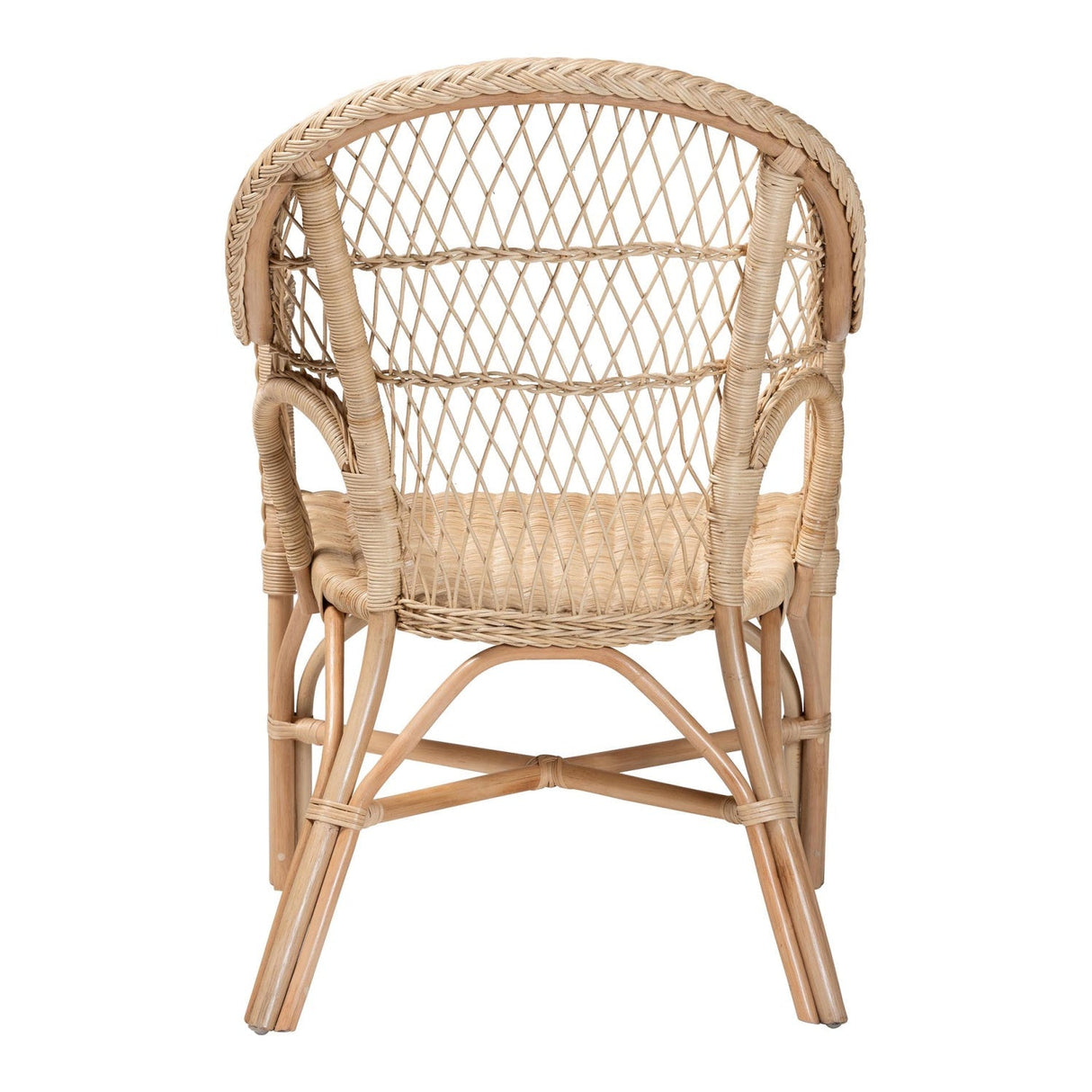 Modern European furniture - Natural Braided Rattan Lounge Chair - www.oroa.com