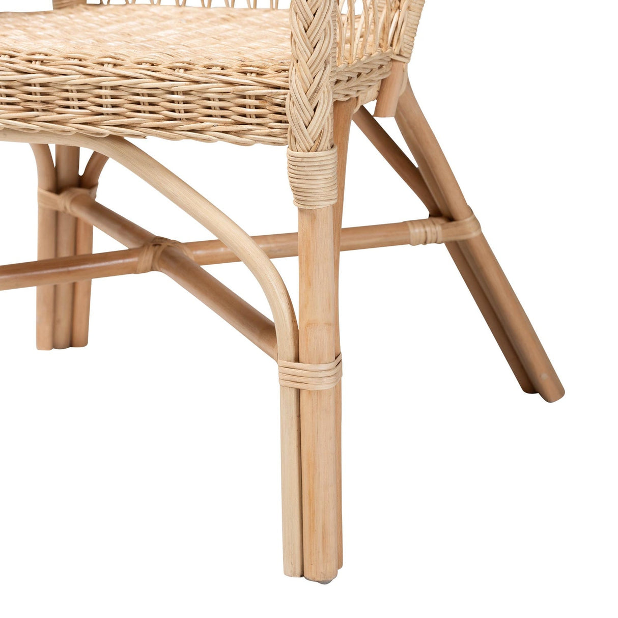 Modern European furniture - Natural Braided Rattan Lounge Chair - www.oroa.com