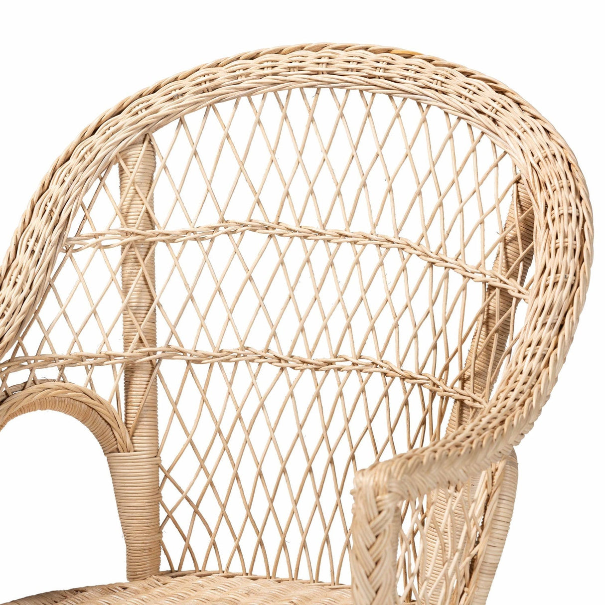 Modern European furniture - Natural Braided Rattan Lounge Chair - www.oroa.com