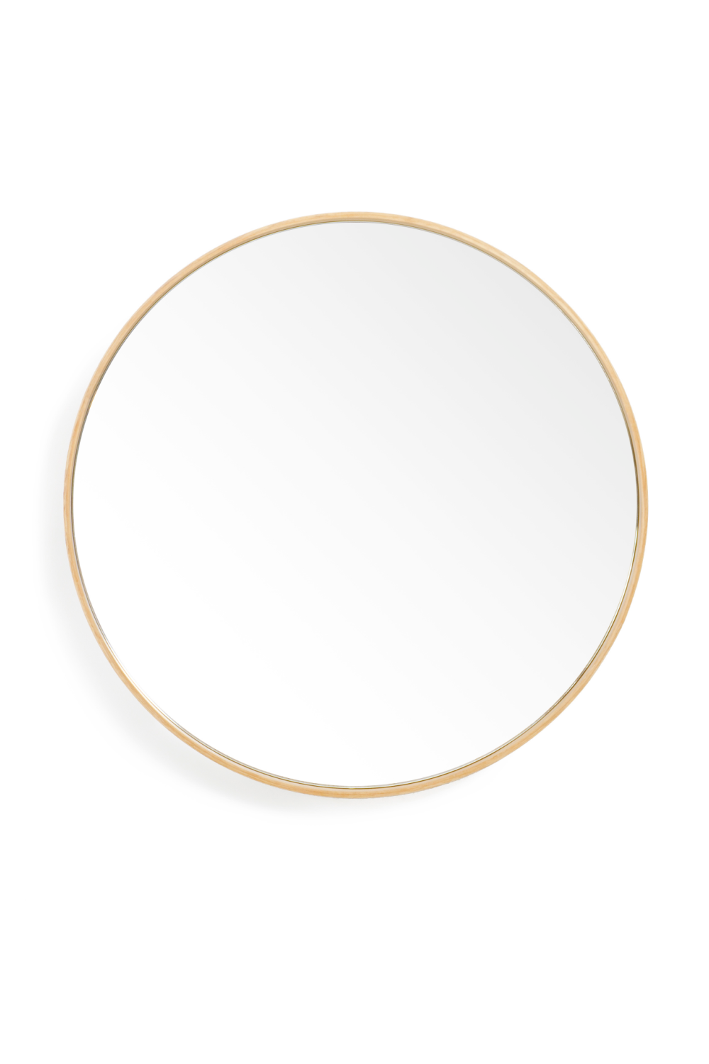 Oak Wooden Round Wall Mirror | Wireworks Glance | Oroa.com