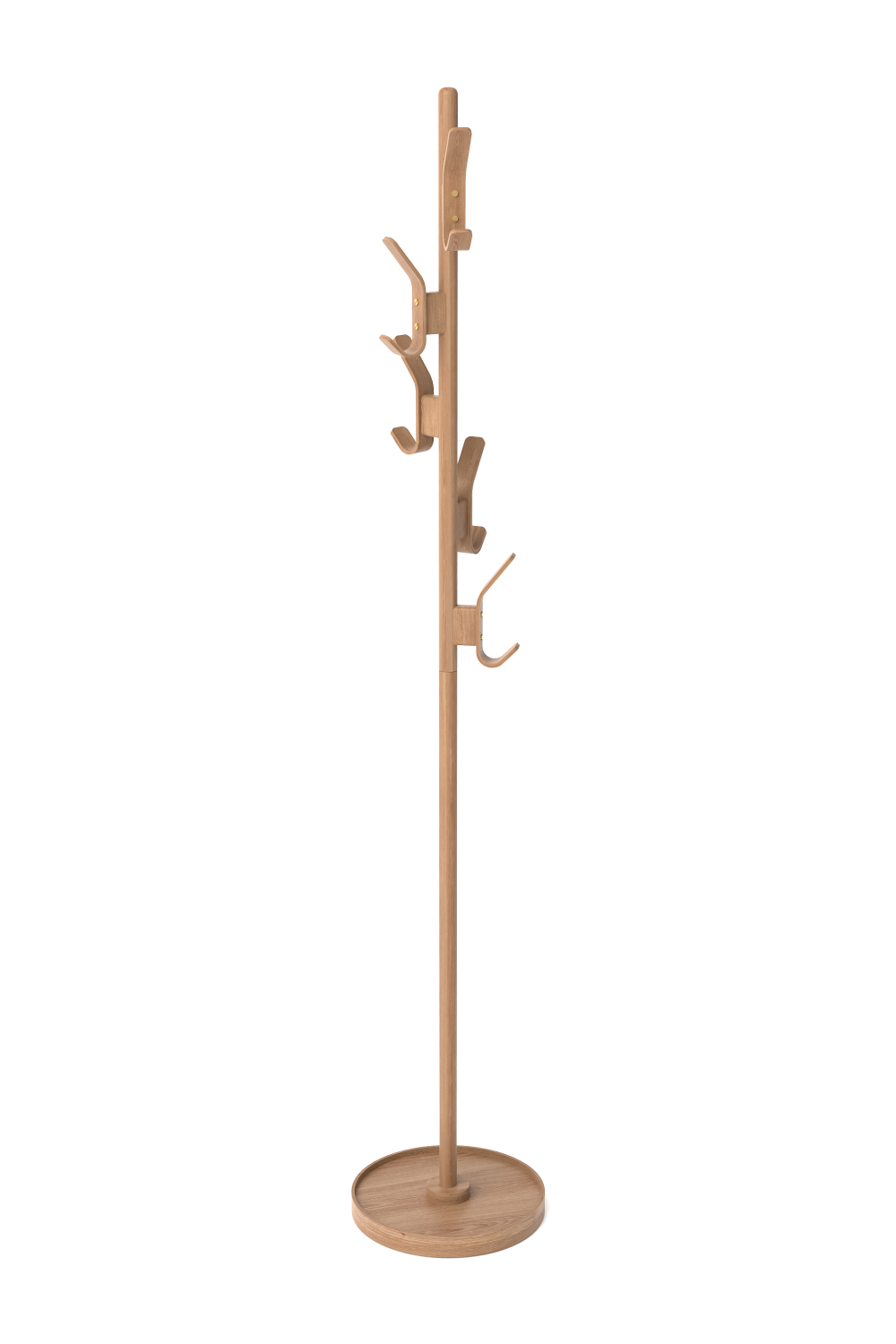 5-Hook Oak Coat Stand | Wireworks | Oroa.com