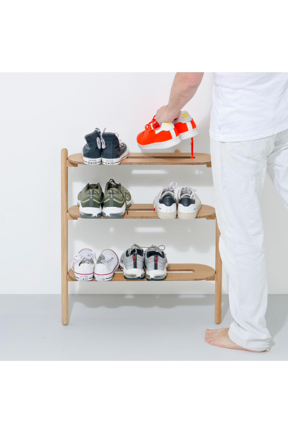 3-Tier Wooden Shoe Organizer | Wireworks Tidy | Oroa.com
