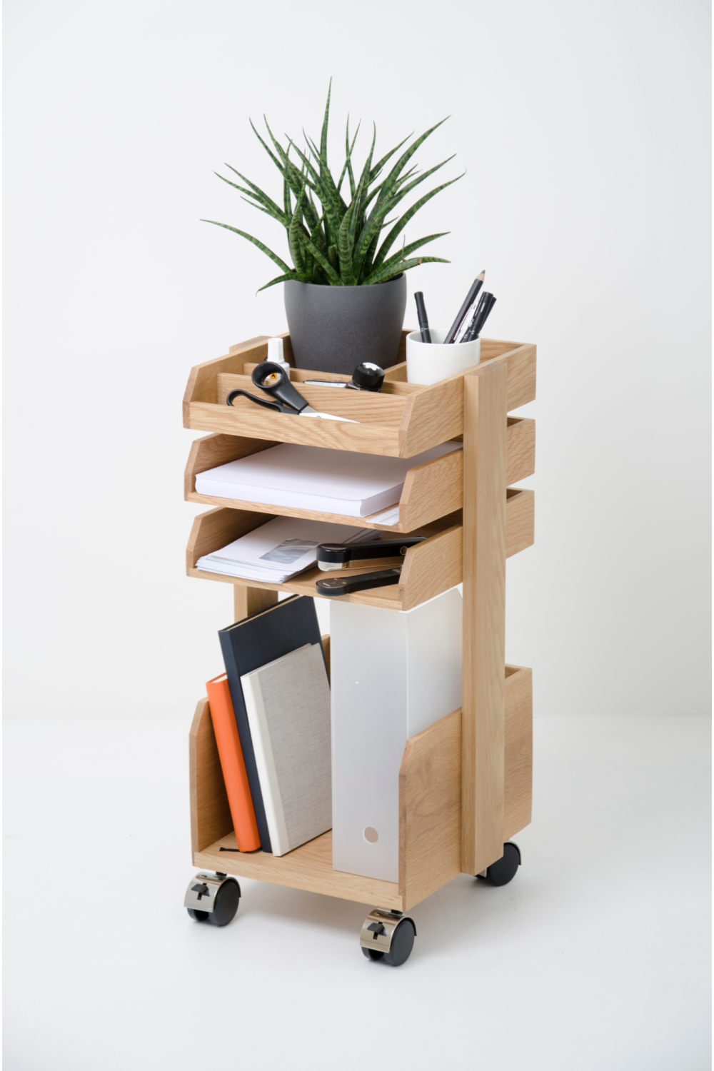 Wooden Storage Trolley | Wireworks Casper | Oroa.com