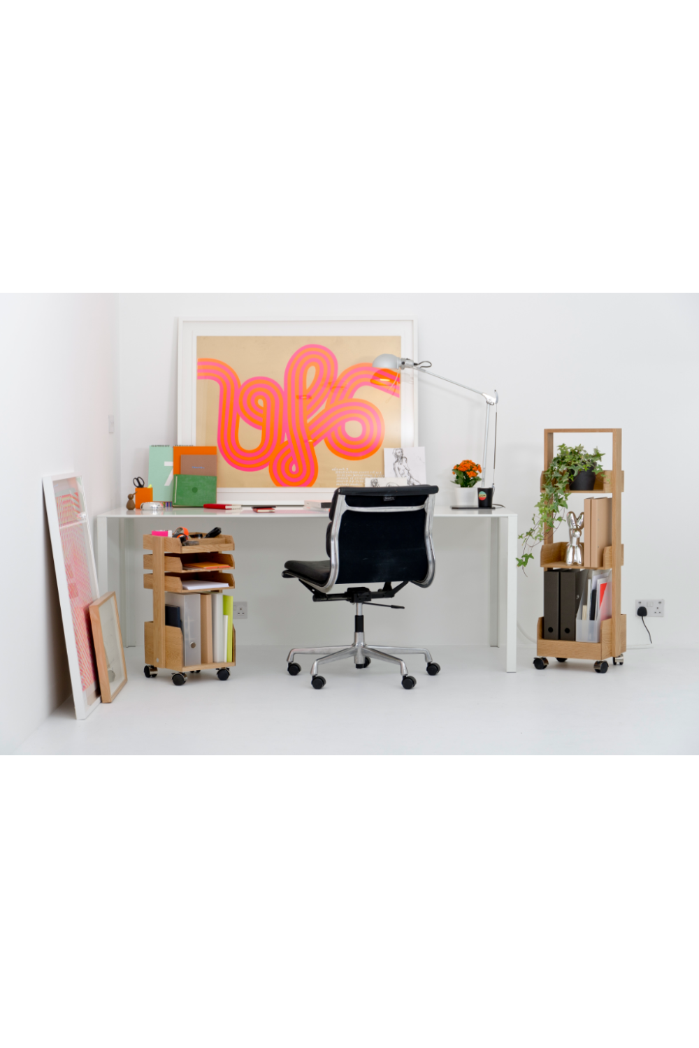 Wooden Storage Trolley | Wireworks Casper | Oroa.com