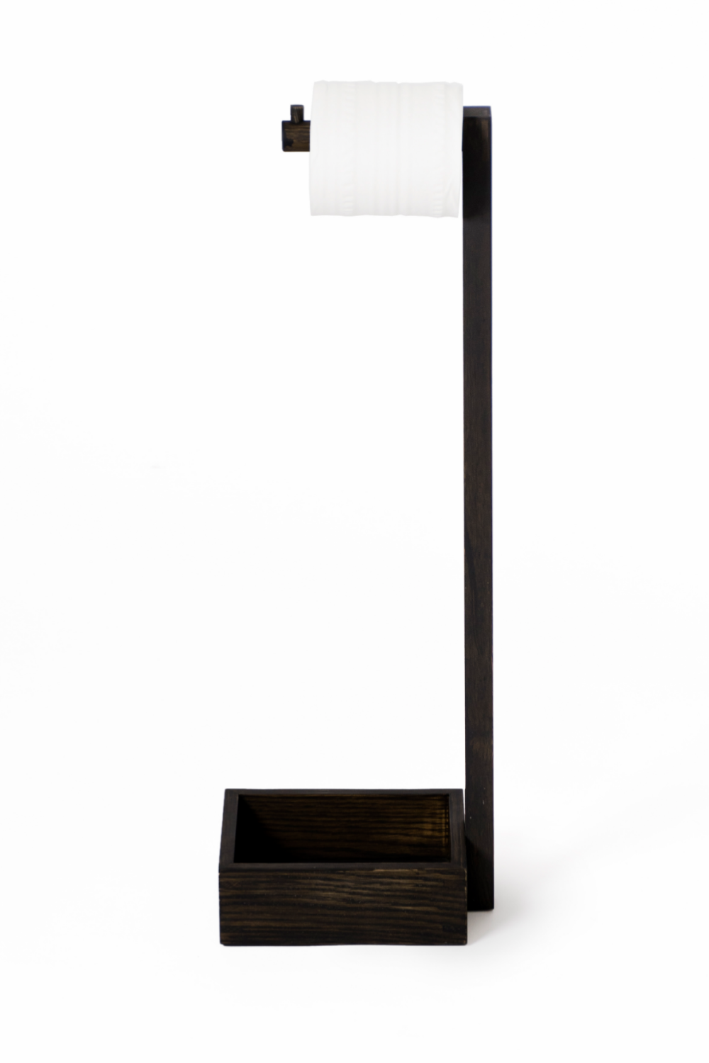 Oak Standing Toilet Paper Holder with Storage | Wireworks Mezza | Oroa.com