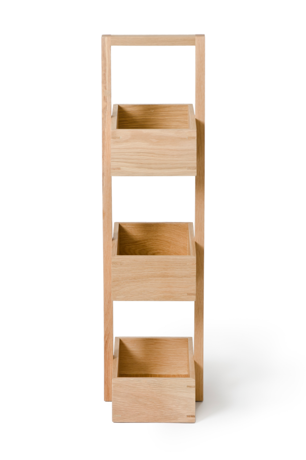 3 Tray Oak Storage Caddy | Wireworks Caddy Mezza