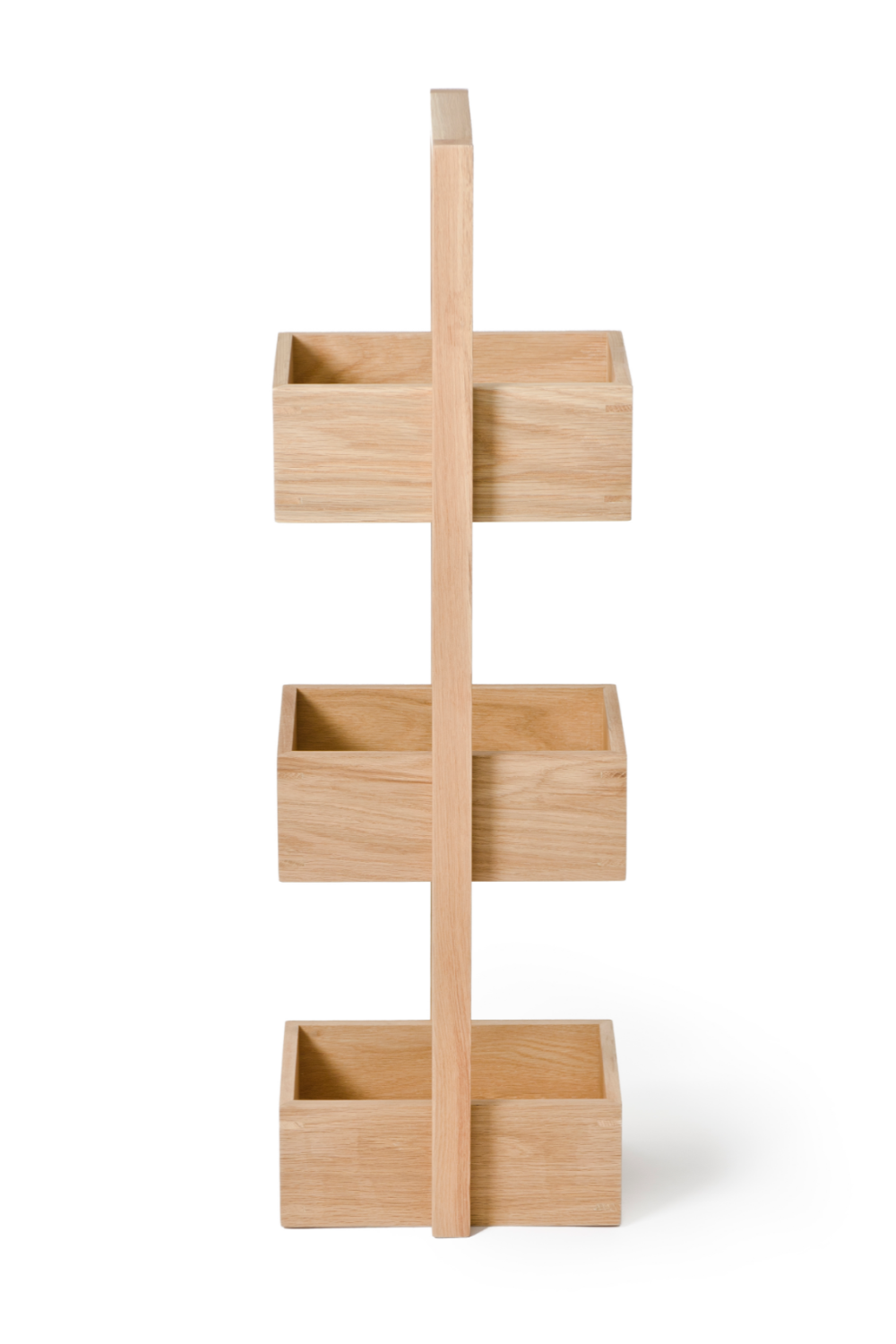 3 Tray Oak Storage Caddy | Wireworks Caddy Mezza