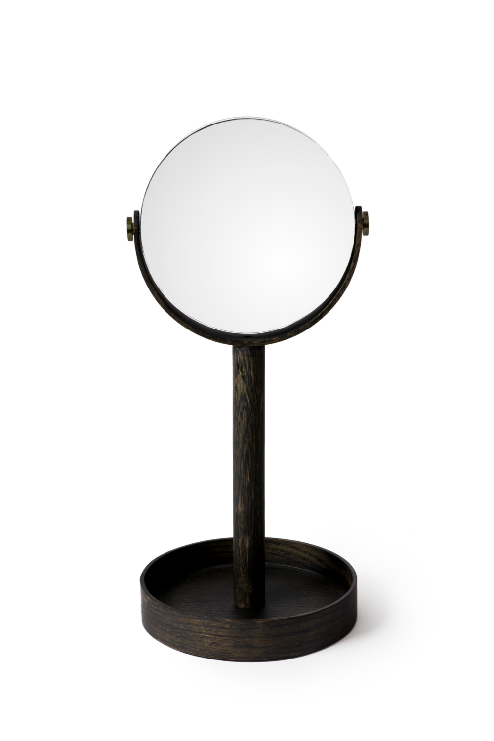 Oak Double Face Mirror with Storage Tray | Wireworks Close-up | Oroa.com