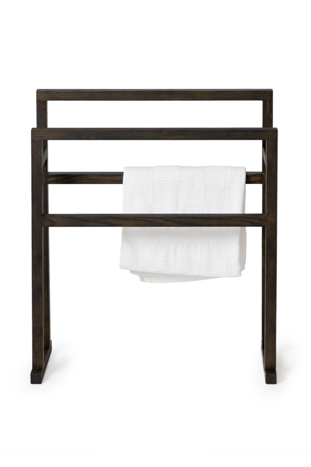 Oak Standing Towel Holder L | Wireworks Mezza Grande