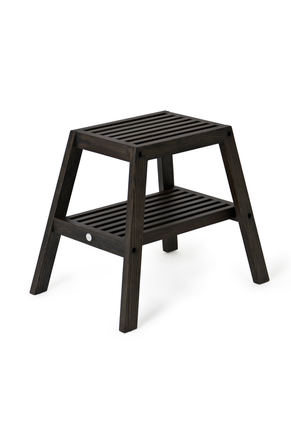 2-Level Oak Step Stool | Wireworks Slatted | Oroa.com