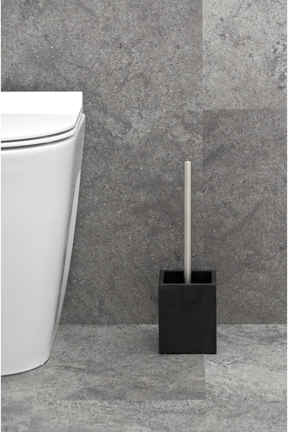 Oak Square Toilet Brush Holder Set | Wireworks Cosmos | Oroa.com