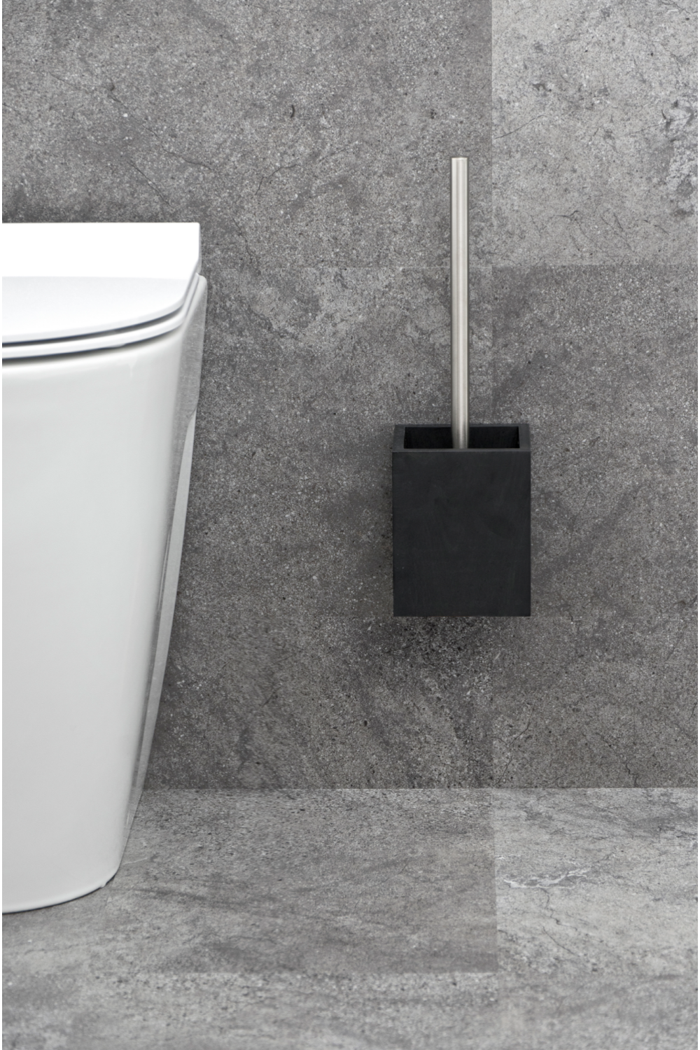 Oak Square Toilet Brush Holder Set | Wireworks Cosmos | Oroa.com