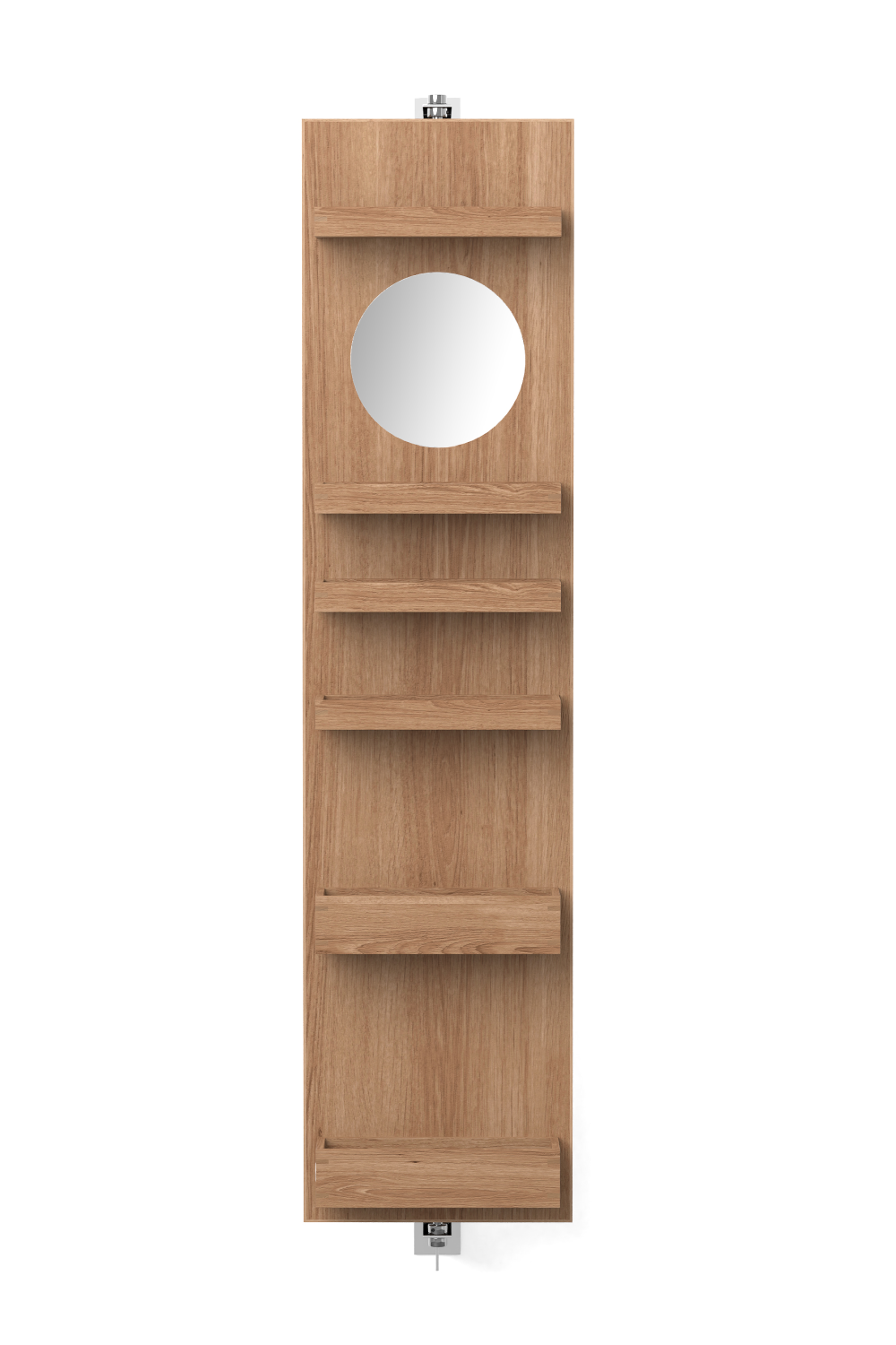 Rotating Oak Bathroom Cabinet with Mirror | Wireworks Revolve 1140 Cosmos | Oroa.com