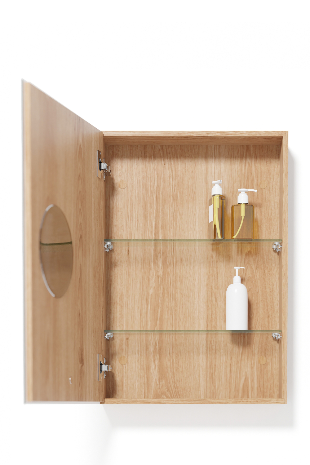 Wooden Bathroom Mirror Cabinet | Wireworks Magnifier | Oroa.com