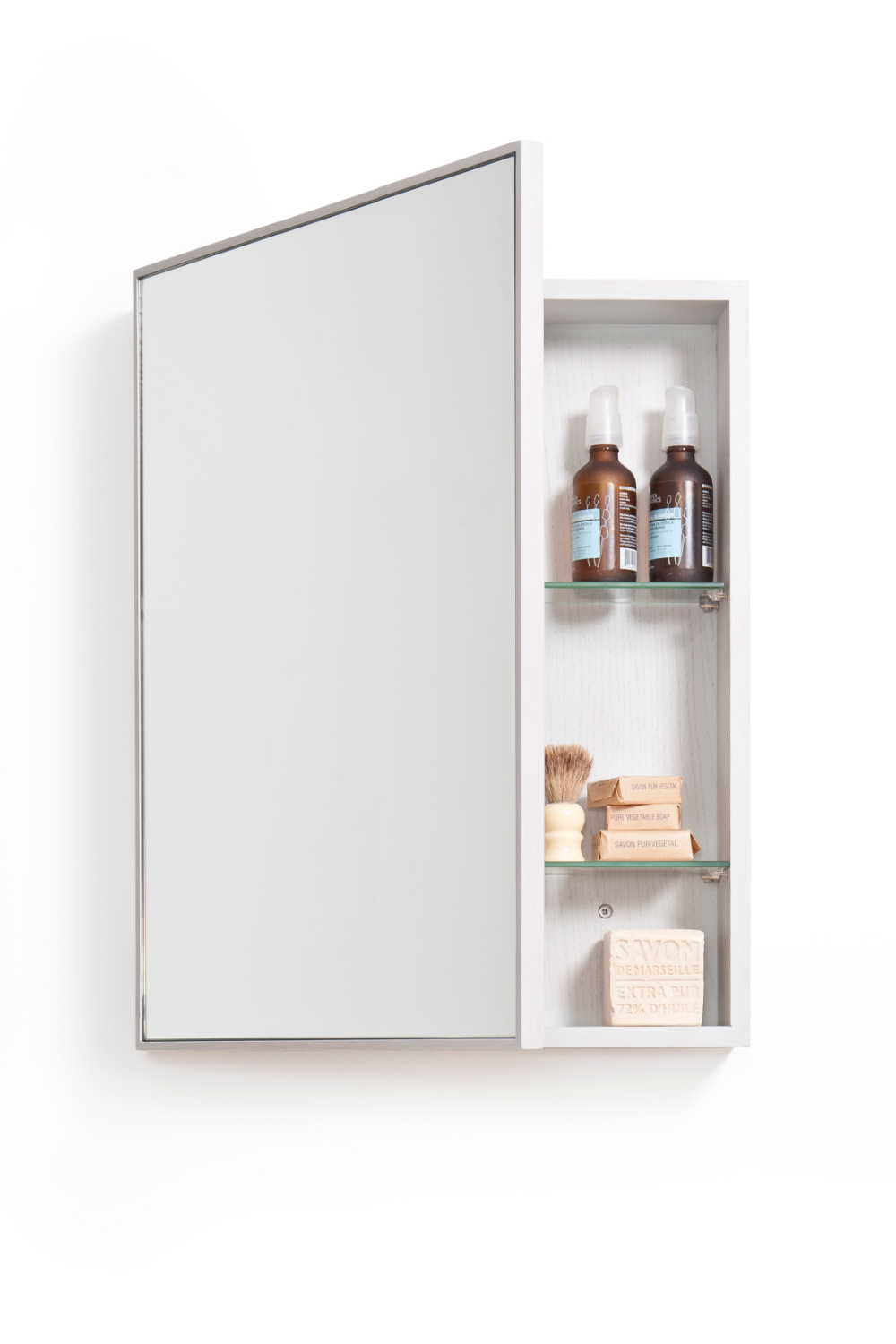 Oak Bathroom Cabinet with Mirror | Wireworks Slimline | Oroa.com