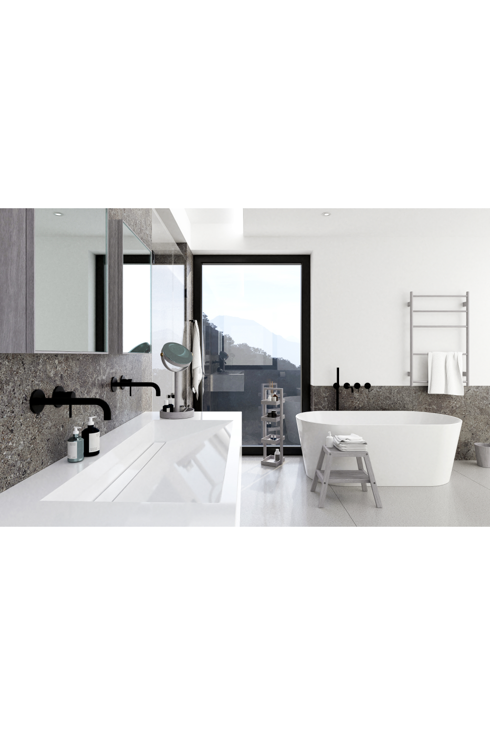 Oak Bathroom Cabinet with Mirror | Wireworks Slimline | Oroa.com