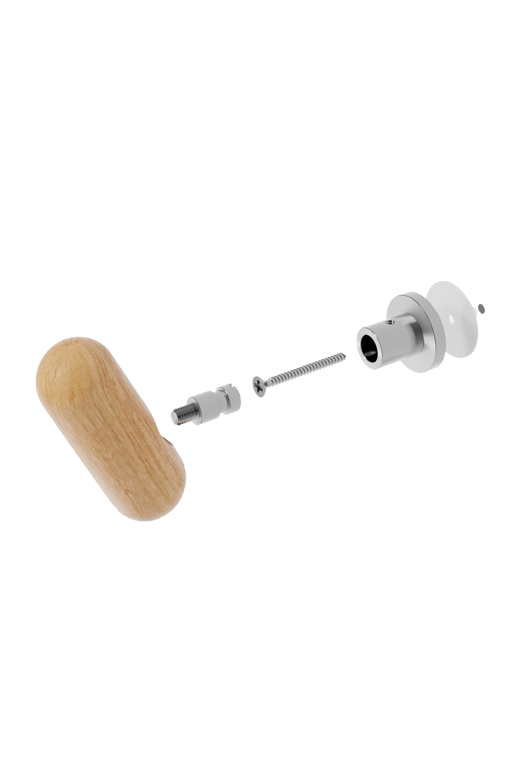 Contemporary Wooden Hook | Wireworks Yoku | Oroa.com