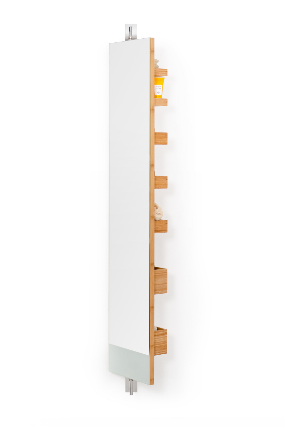 Bamboo Rotating Wall Cabinet with Mirror | Wireworks Arena 1400 | Oroa.com