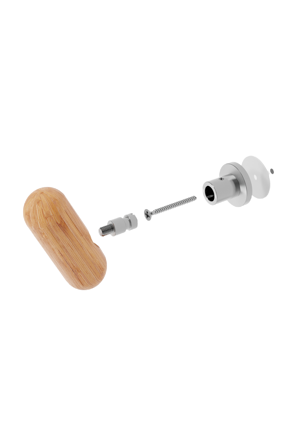 Contemporary Wooden Hook | Wireworks Yoku | Oroa.com