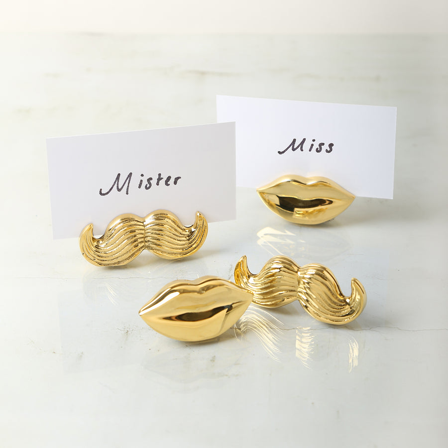 Gold Place Card Holder Set (4) | Jonathan Adler Mr. & Mrs. Muse | Oroa.com