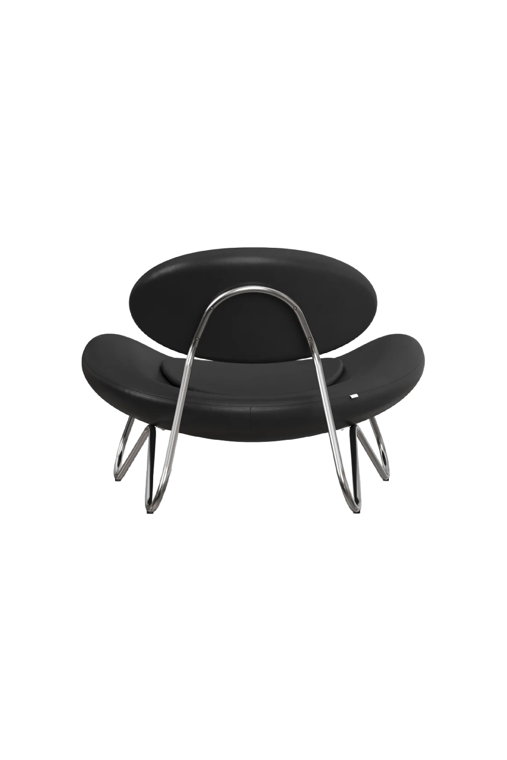 Black Leather Modern Lounge Chair | WOUD Meadow | OROA.com