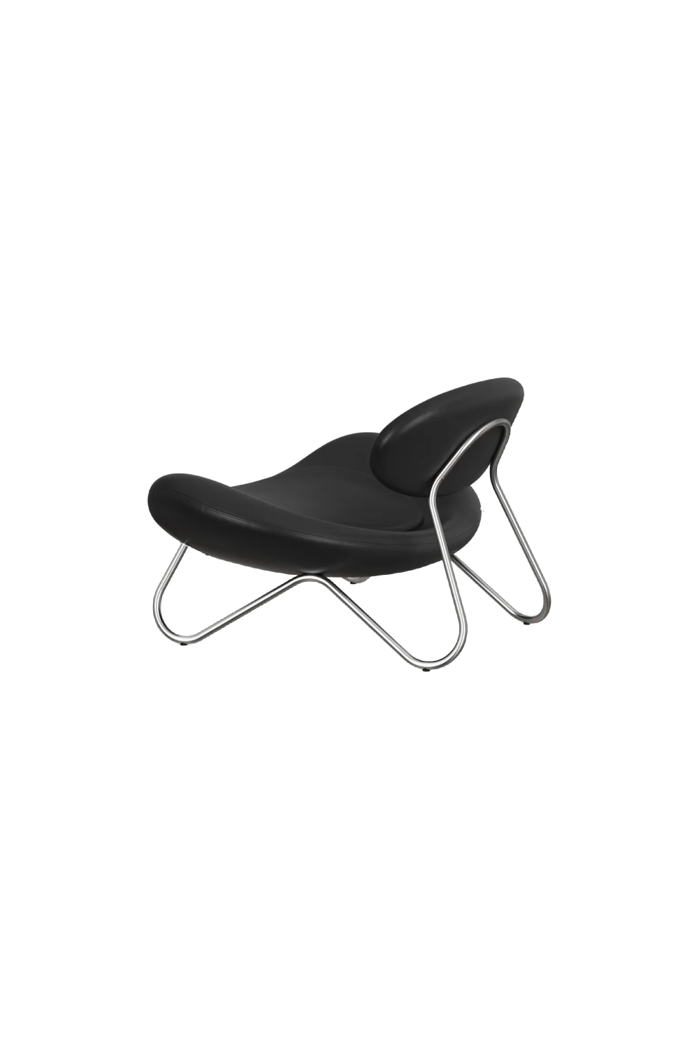Black Leather Modern Lounge Chair | WOUD Meadow | OROA.com