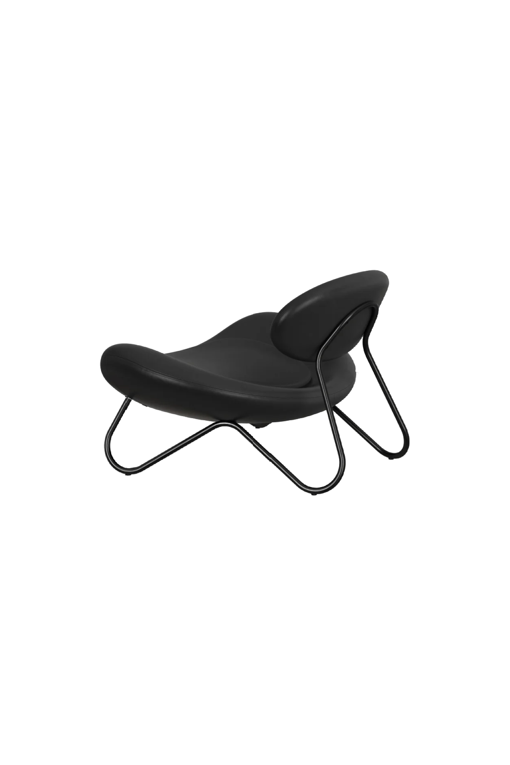 Black Leather Modern Lounge Chair | WOUD Meadow | OROA.com